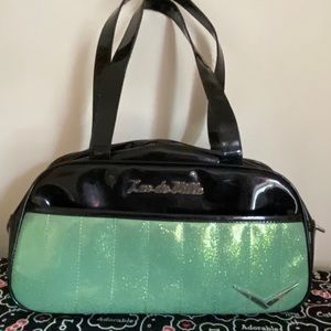 Lux DeVille satchel Black and Mint